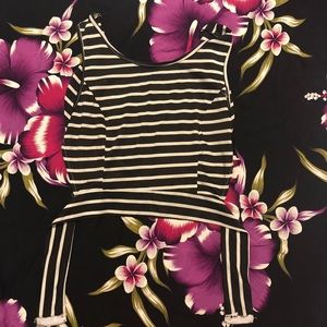 Cute sexy black and white top